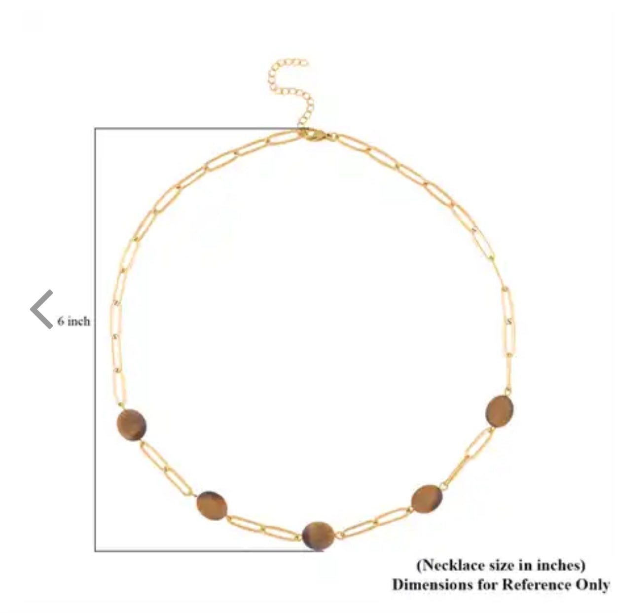 Tiger’s Eye paperclip Necklace