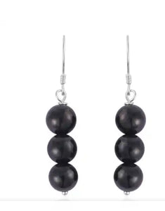 Shungite Bead Earrings