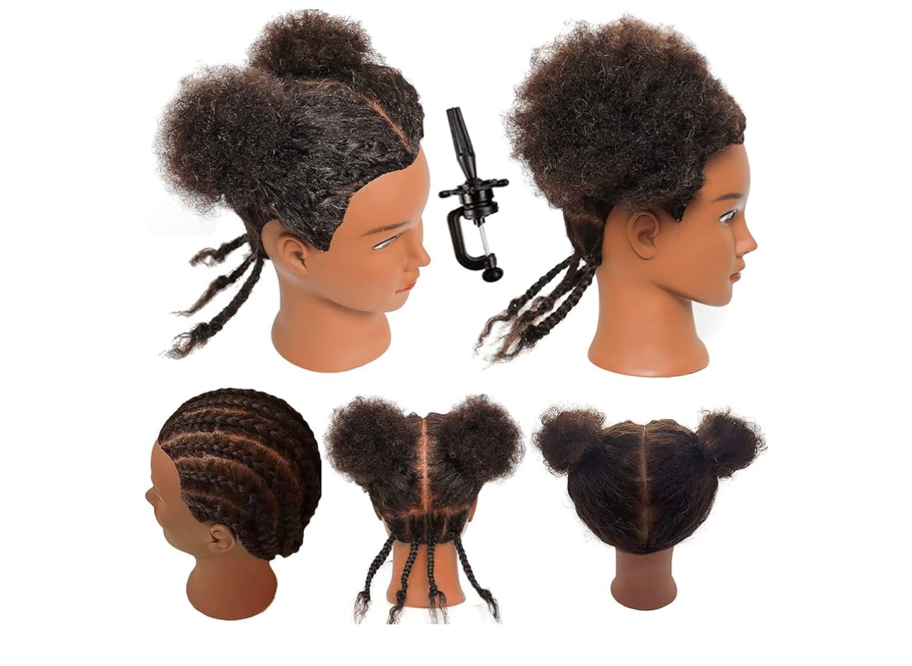 4C Hair Mannequin Head