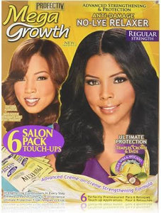 Mega Growth No-Lye Relaxer 6 Salon Pack Touch Ups