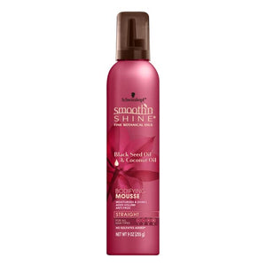 Schwarzkopf Smooth N Shine Black Seed Oil and Coconut Oil Bodifying Mousse Straight